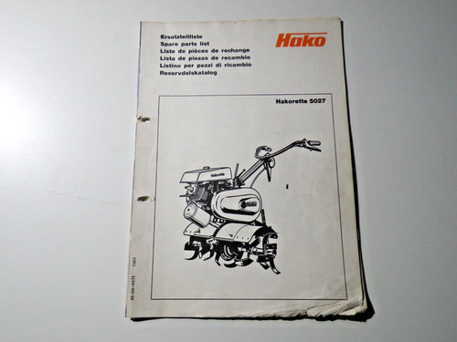 Ersatzteilliste hakorette - ersatzteilliste,
