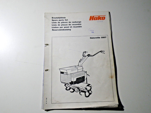 Ersatzteilliste hakorette - ersatzteilliste,